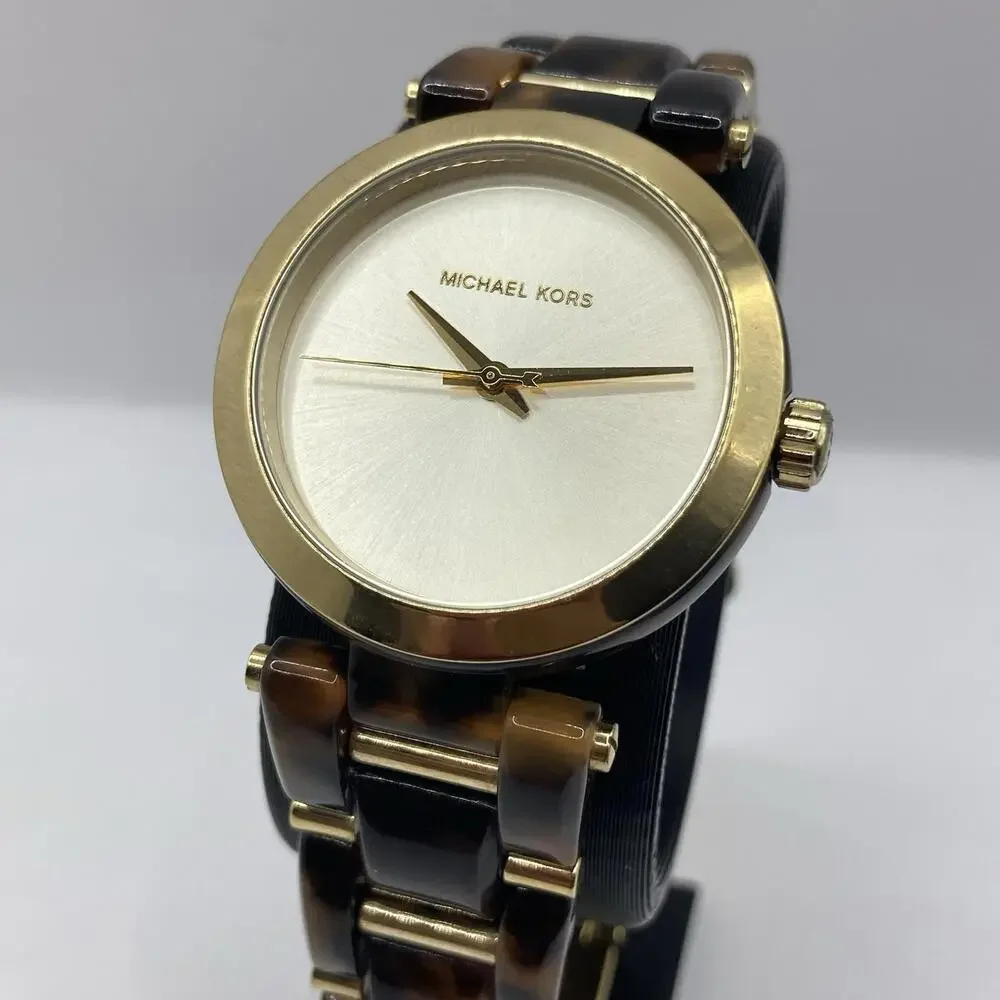 Michael Kors Gold and Tortoiseshell Link Women's Watch